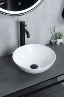 Раковина Gid 9081W 51243 накладная белая 36x36x14